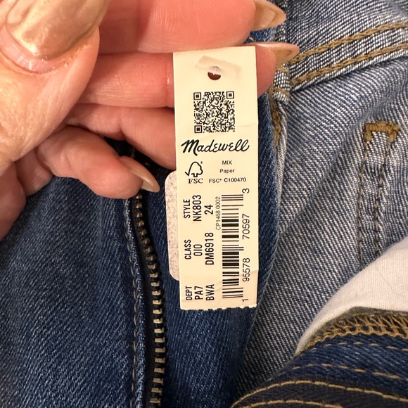 Madewell “perfect vintage crop” floral print jeans NWT 24 - Picture 9 of 9